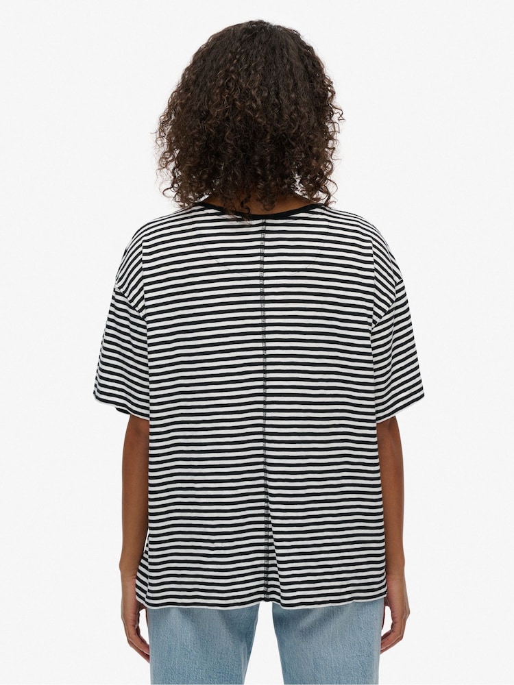 Superdry Black Studios Dropped Shoulder T-Shirt - Image 2 of 7