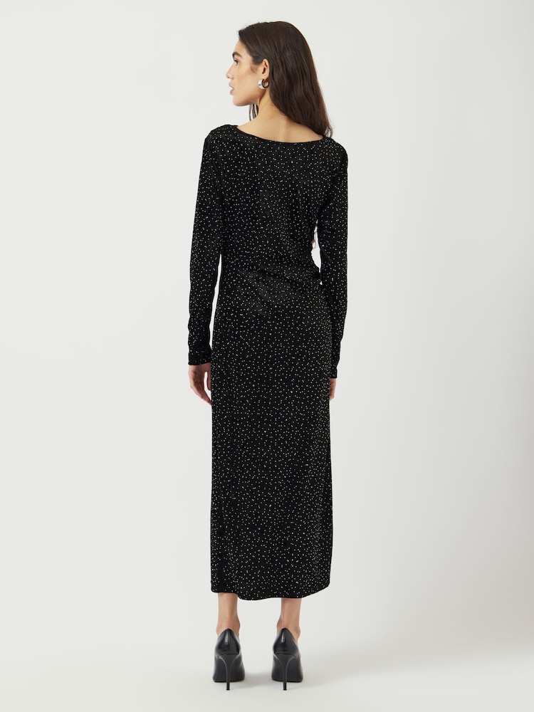 Y.A.S Embellished Velvet Maxi Black Dress - Image 2 of 6