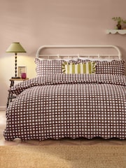 Furn Gingham dynesett med kamskjellkant - Bilde 1 av 3