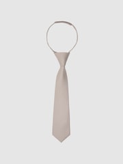 Reiss Champagne Ceremony Boys Silk Textured Tie - Image 1 of 3