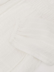 Reiss White Elle 13-14 yrs Cheesecloth Textured Blouse - Image 5 of 5