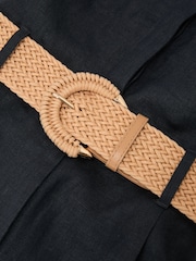 أزرق داكن - ملابس لعب كتّان بلا أكمام مع حزام Taylor من Reiss - صورة 6 من 6