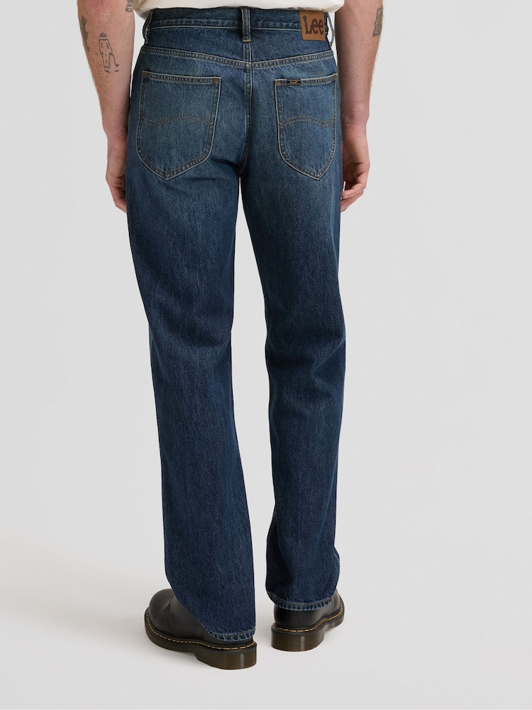 藍色 - Lee Haden Relaxed Straight Fit Jeans - 圖片 2/8