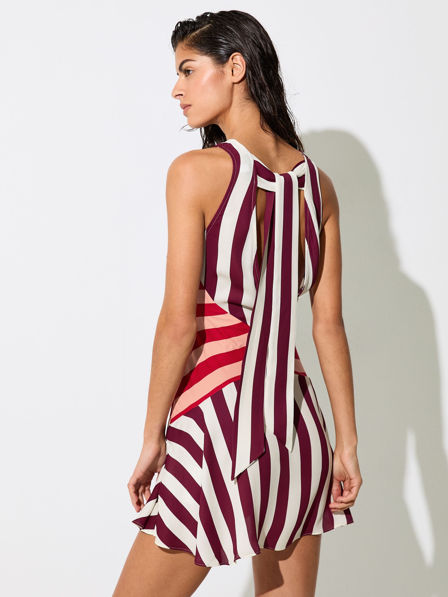 i guess so mini dress white burgundy I Guess So Cotton Mini Dress White