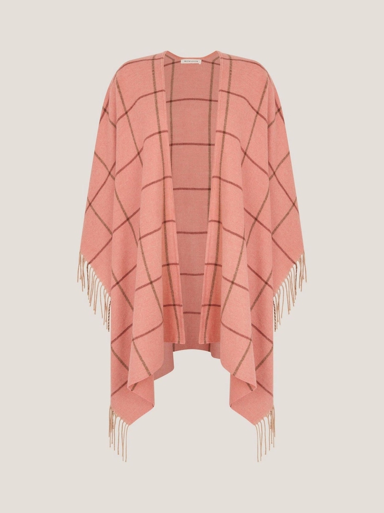 Monsoon Pink Ambi Blanket Check Coverup - Image 5 of 5 Monsoon Pink Ambi Blanket Check Coverup - Image 5 of 5