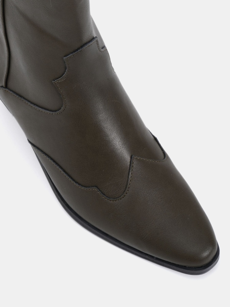 Schokoladenbraun - Novo Diablo Low Heel Western Boots - Bild 6 von 6