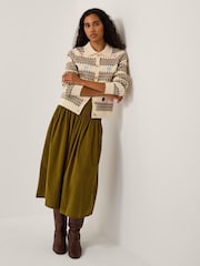Monsoon Green Jenny Corduroy Midi Skirt - Image 2 of 5