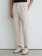 Reiss Stone Cleric Trouser Technical Elasticated-Waist Tapered Trousers - Image 3 of 6