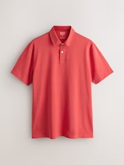 Red/Teal/White Plain Motionflex Short Sleeve Jersey Polo Shirts 3 Pack - Image 7 of 9
