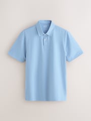 Blue Plain Motionflex Short Sleeve Jersey Polo Shirts 3 Pack - Image 2 of 6