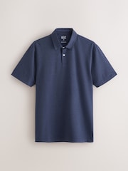 Blue Plain Motionflex Short Sleeve Jersey Polo Shirts 3 Pack - Image 4 of 6