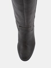 črna - Novo Giovanna Block Heel Knee High Boots - Slika 5 iz 6