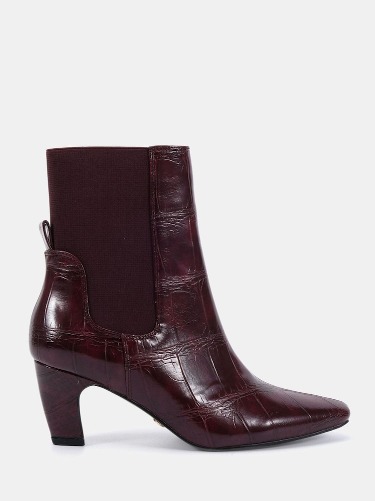 Novo Red Regular Fit Kennedy Curved Mid Heel Chelsea Ankle Boots - Image 2 of 6