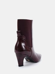 Novo Red Regular Fit Kennedy Curved Mid Heel Chelsea Ankle Boots - Image 4 of 6
