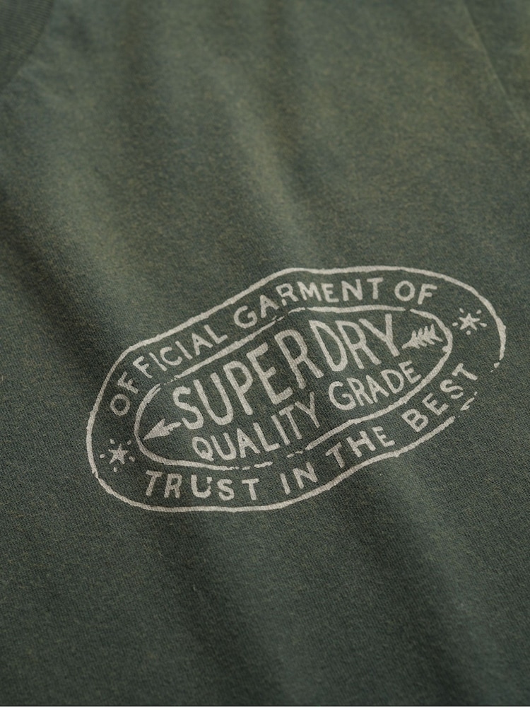 Superdry Green Lo-fi Outdoors Relaxed T-Shirt - Image 7 of 7 Superdry Green Lo-fi Outdoors Relaxed T-Shirt - Image 7 of 7