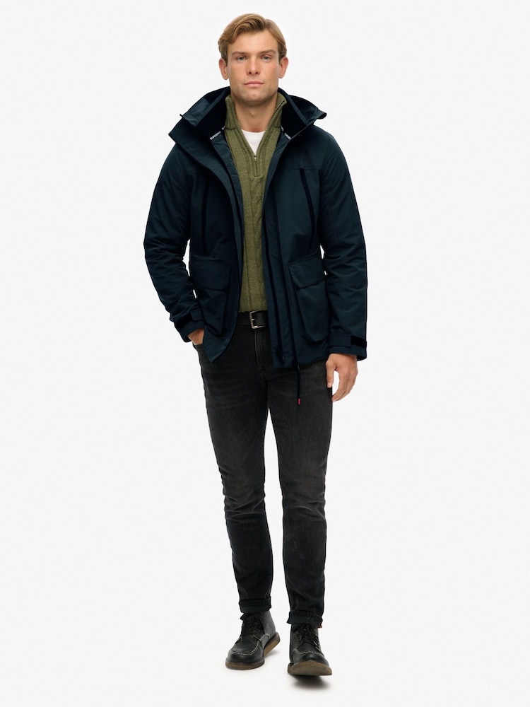 Superdry Blue Colourblock Windbreaker Jacket - Image 2 of 7