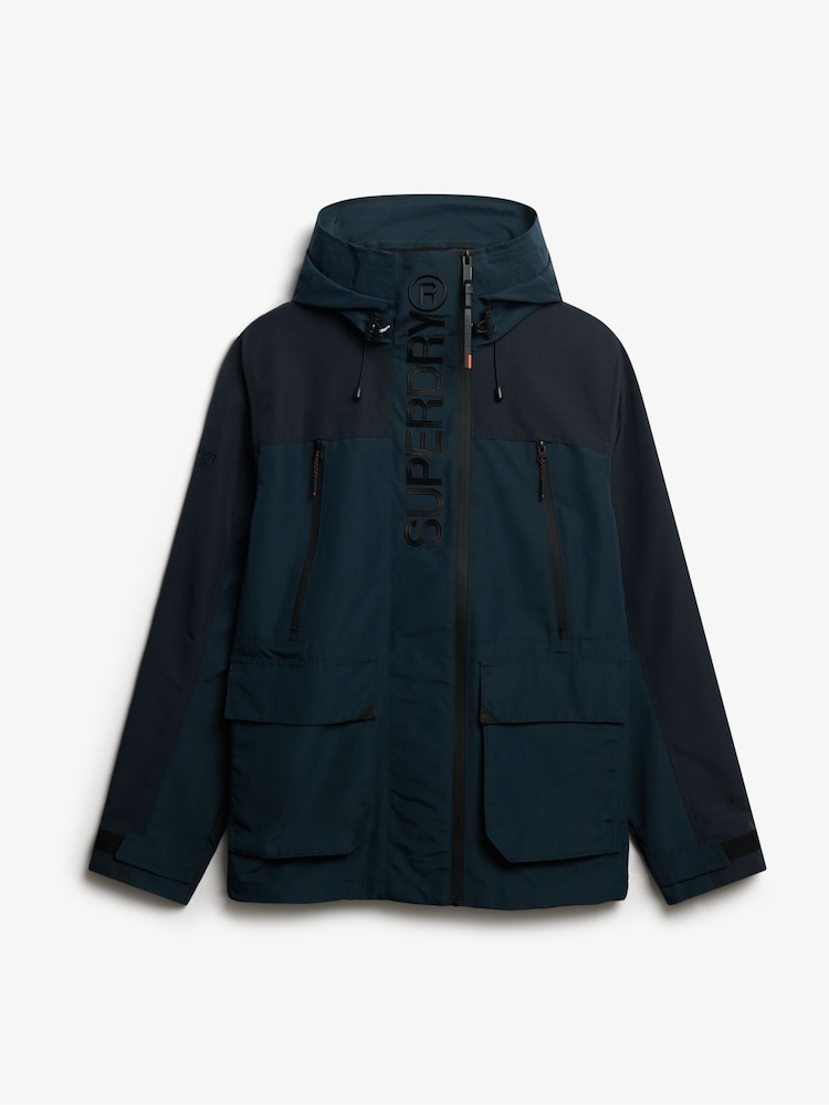 Superdry Blue Colourblock Windbreaker Jacket - Image 7 of 7