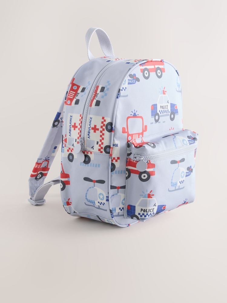 Light Blue Emergency Vehicles - حقيبة ظهر - صورة 1 من 6 Light Blue Emergency Vehicles - حقيبة ظهر - صورة 1 من 6