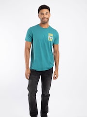Weird Fish Blue Barkson Farm Back Print Artist T-Shirt - Image 4 of 6