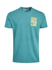 Weird Fish Blue Barkson Farm Back Print Artist T-Shirt - Image 5 of 6