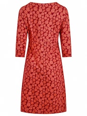 Weird Fish Red Starshine Printed Jersey Dress - Image 7 of 7