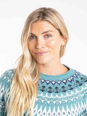 Weird Fish Light Blue Lowell Fair Isle Jumper - Image 4 of 7