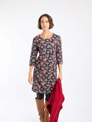 Weird Fish Sky Blue Starshine Printed Jersey Dress - Image 2 of 8