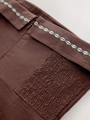 Chocolate Brown Palm Bandeau Mini Dress - Image 8 of 8