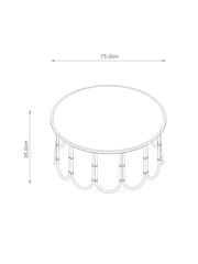 Nina Campbell Green Margot Marble Coffee Table - Image 4 of 7