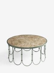 Nina Campbell Green Margot Marble Coffee Table - Image 5 of 7
