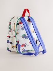 Ecru White All-Over-Print Cars Backpack - Image 2 of 5