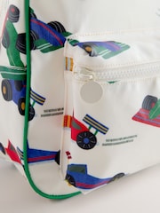 Ecru White All-Over-Print Cars Backpack - Image 4 of 5