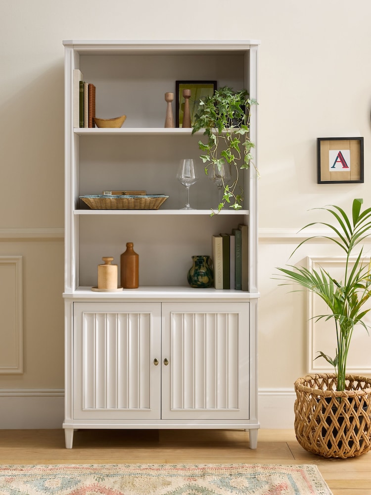 Nina Campbell Putty Willis Bookcase Shelving Unit - Image 1 of 9 Nina Campbell Putty Willis Bookcase Shelving Unit - Image 1 of 9