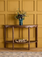 Nina Campbell Dark Oak Aubin Console Table - Image 1 of 8