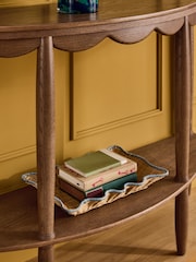 Nina Campbell Dark Oak Aubin Console Table - Image 3 of 8