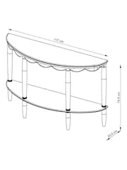 Nina Campbell Dark Oak Aubin Console Table - Image 5 of 8