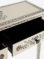 Rockett St George Ivory and Black Rose Noir Console Table - Image 11 of 11
