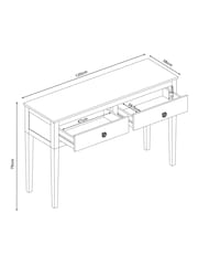 Rockett St George Ivory and Black Rose Noir Console Table - Image 4 of 11