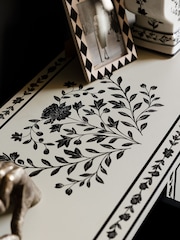 Rockett St George Ivory and Black Rose Noir Console Table - Image 7 of 11