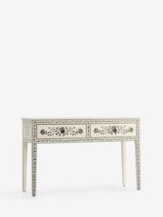 Rockett St George Ivory and Black Rose Noir Console Table - Image 9 of 11