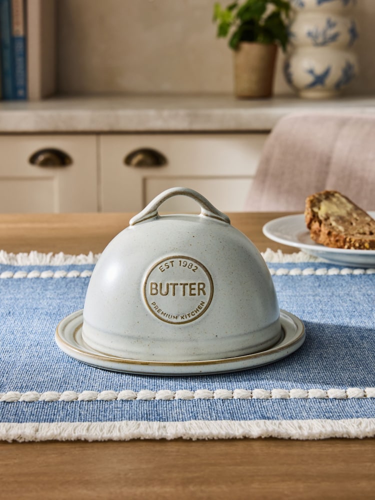 Natural Country Badge Butter Dish - Image 1 of 3