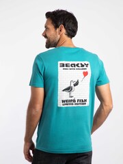 Weird Fish Blue Beaksy Back Print Artist T-Shirt - Image 1 of 6