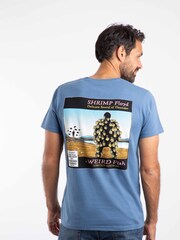 Weird Fish Blue Shrimp Floyd Back Print Artist T-Shirt - Image 1 of 6
