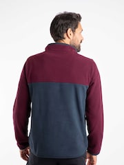 Weird Fish Purple Tristan 1/4 Zip Colour Block Micro Fleece - Image 2 of 7