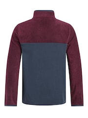 Weird Fish Purple Tristan 1/4 Zip Colour Block Micro Fleece - Image 7 of 7