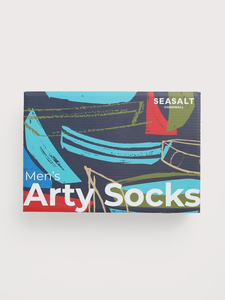 Seasalt Cornwall Mens Sailor Scenic Socks Gift Box of 4 - Bild 2 von 3