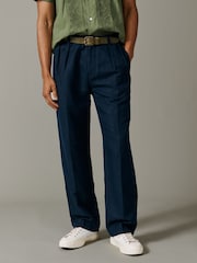 Aubin Blue Northfield Relaxed Fit Trousers - Image 1 of 5