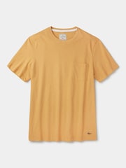 أصفر - Aubin Aldam Cotton Linen T-Shirt - صورة 5 من 5