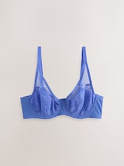 Blue/Pink/White DD+ Non Padded Full Cup Lace Bras 3 Pack - Image 11 of 14