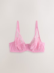 Blue/Pink/White DD+ Non Padded Full Cup Lace Bras 3 Pack - Image 12 of 14